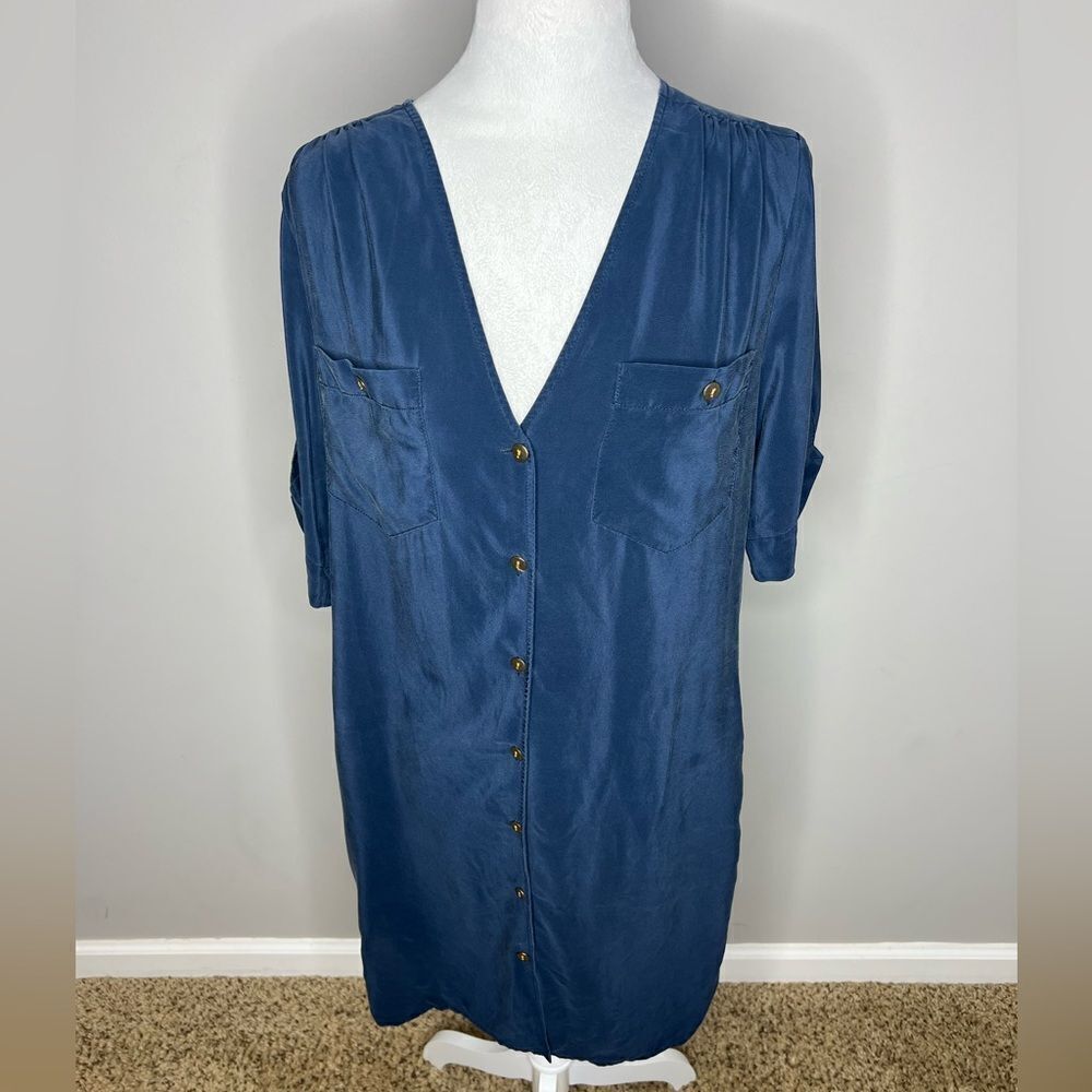 Amanda Uprichard silk roll sleeve dress